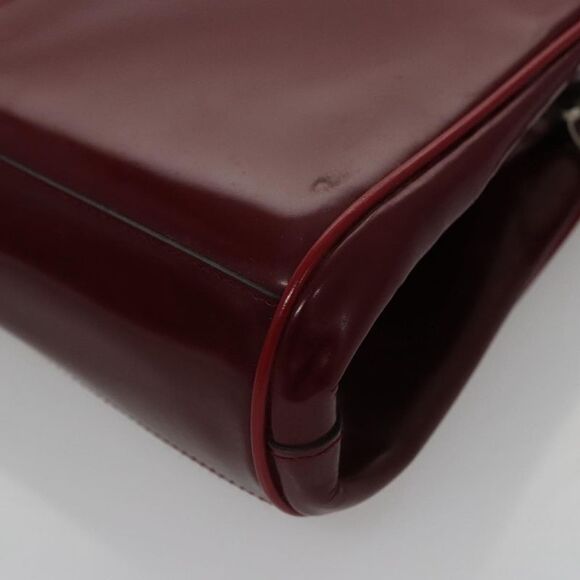 Prada Burgundy Patent Leather Handbag (Pre-Owned) - Picture 10 of 16